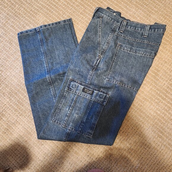 Wrangler Men's Denim Cargo Jeans - Picture 1 of 3